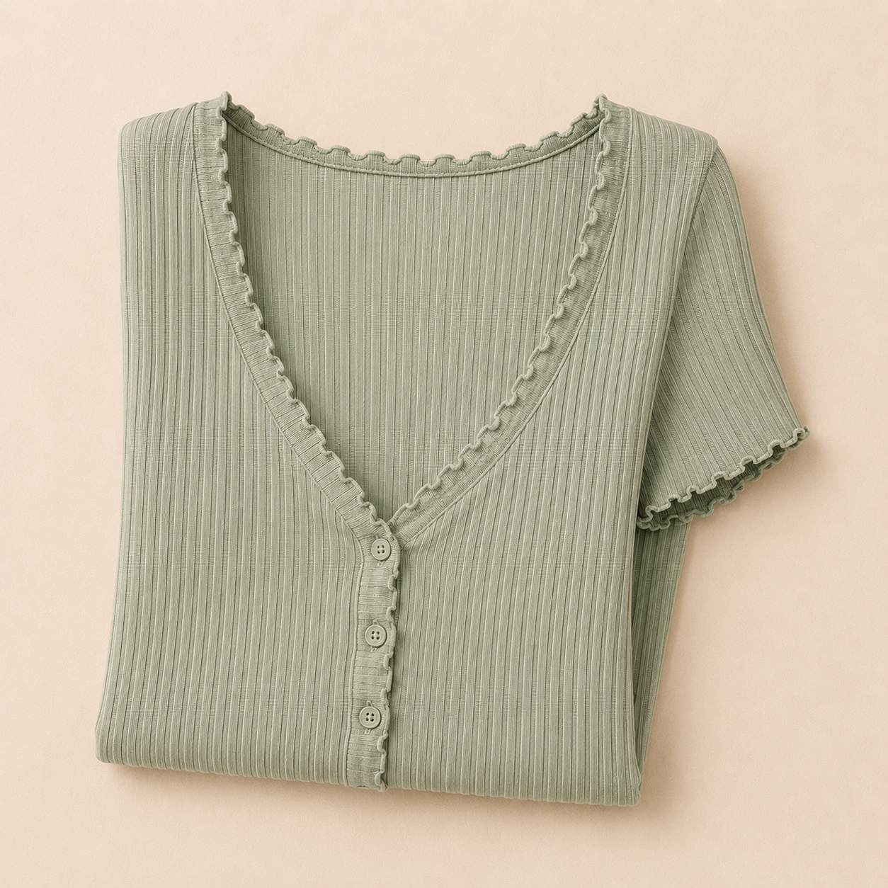 Mila Button Ribbed Dress